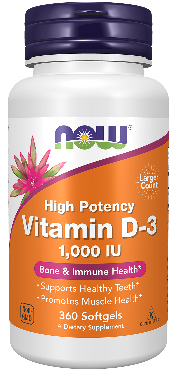 Vitamin D-3 1000 IU - 360 Softgels Bottle