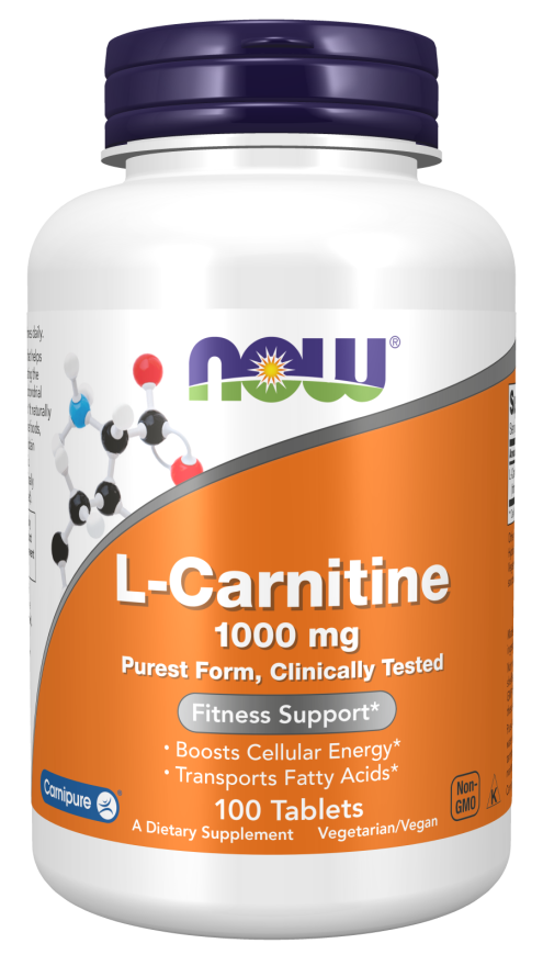 L-Carnitine 1000 mg - 100 Tablets Bottle Front