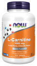 L-Carnitine 1000 mg - 100 Tablets Bottle Front
