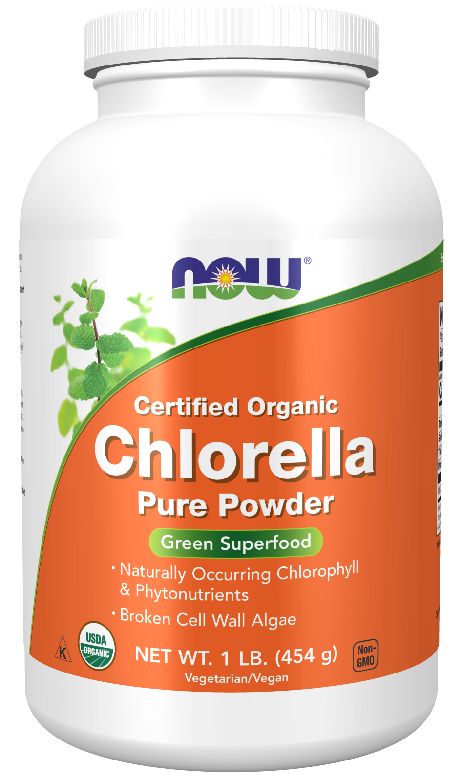 Chlorella Powder, Organic - 1 lb. Bottle