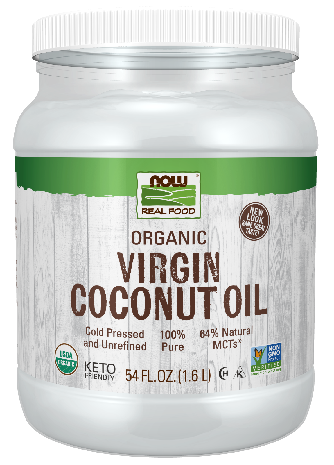 Virgin Coconut Cooking Oil, Organic - 54 fl. oz. Container Front