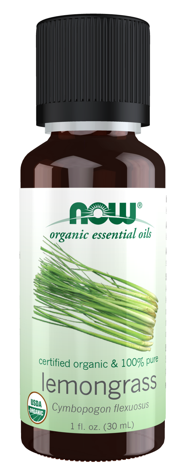 Lemongrass Oil, Organic - 1 fl. oz. Bottle Front