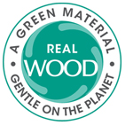 Real Wood - A Green Material - Gentle on the Planet Logo