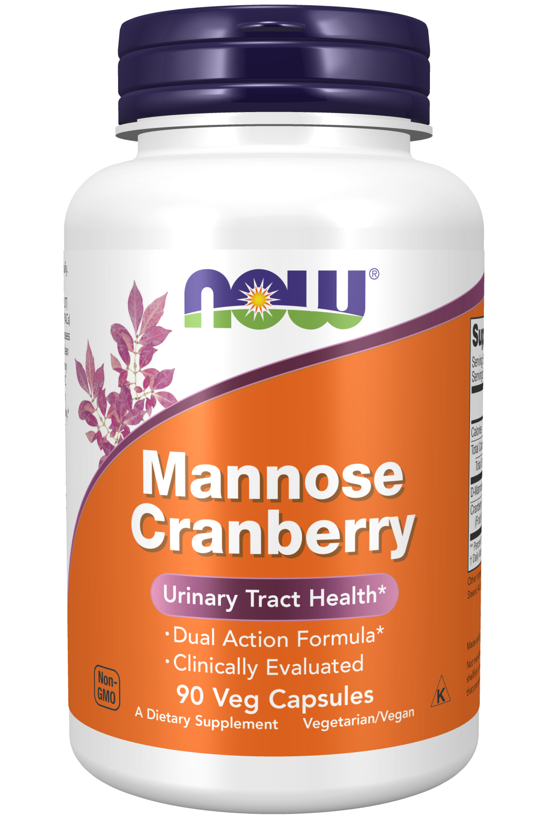 Mannose Cranberry - 90 Veg Capsules Bottle Front