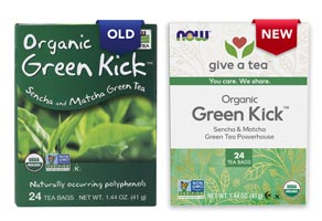 Green Kick Tea Old New packaging image