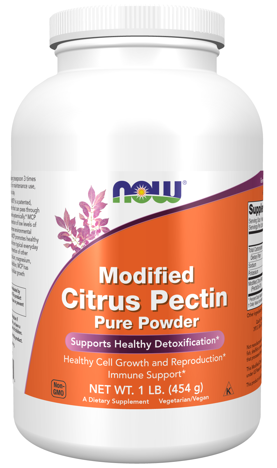 Modified Citrus Pectin Pure Powder - 1 lb. Bottle Front