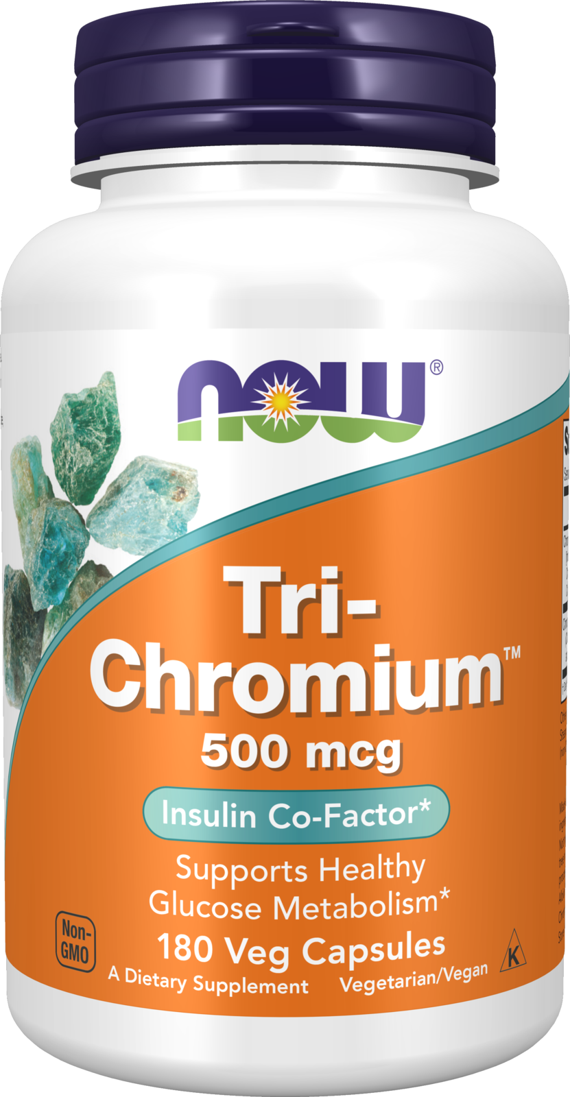 Tri-Chromium™ 500 mcg with Cinnamon - 180 Veg Capsules Bottle Front