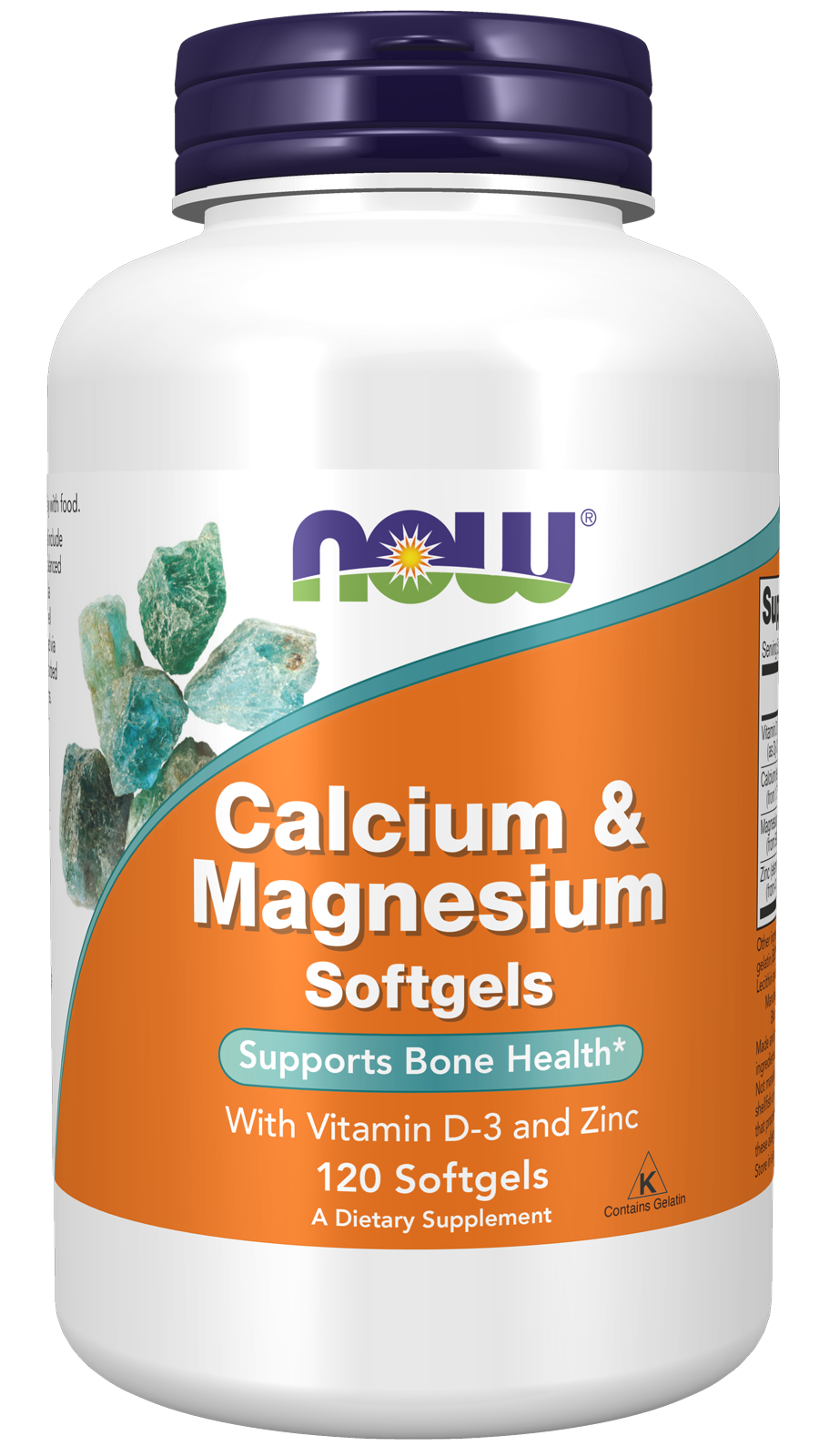 Calcium & Magnesium - 120 Softgels Bottle Front