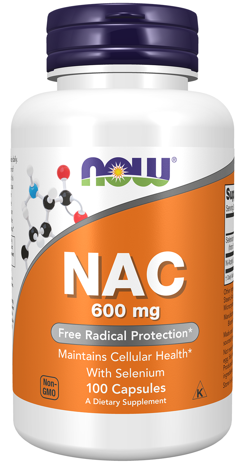 NAC 600 mg - 100 Veg Capsules Bottle Front