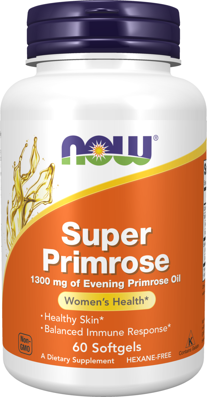 Super Primrose 1300 mg - 60 Softgels Bottle Front