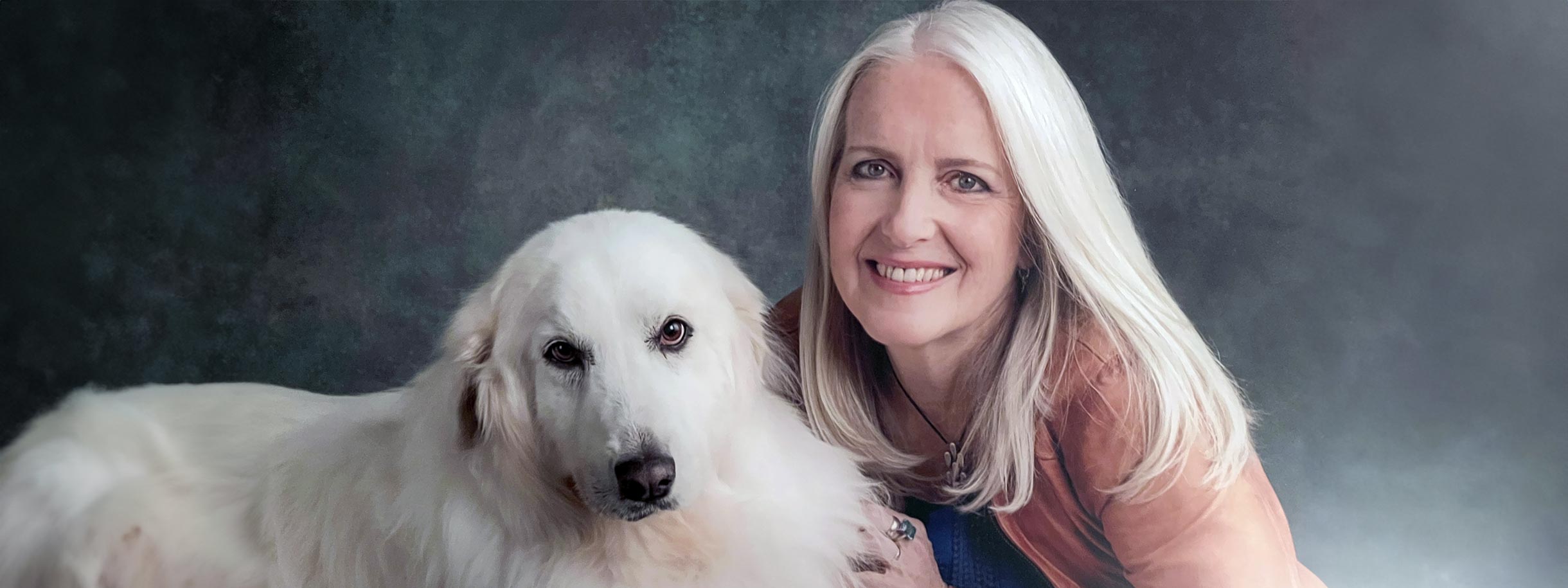 Dr Royal and her white dog