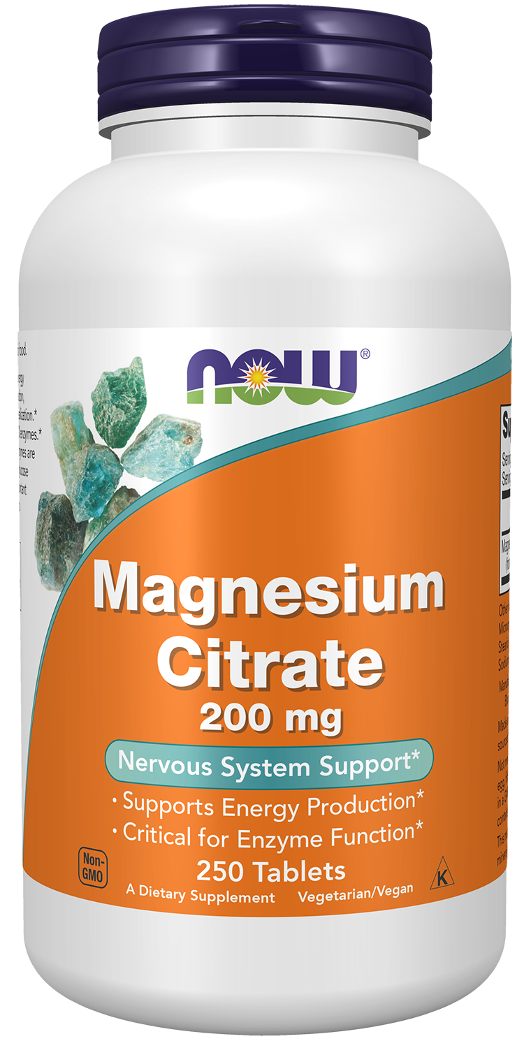 Magnesium Citrate 200 mg - 250 Tablets Bottle Front