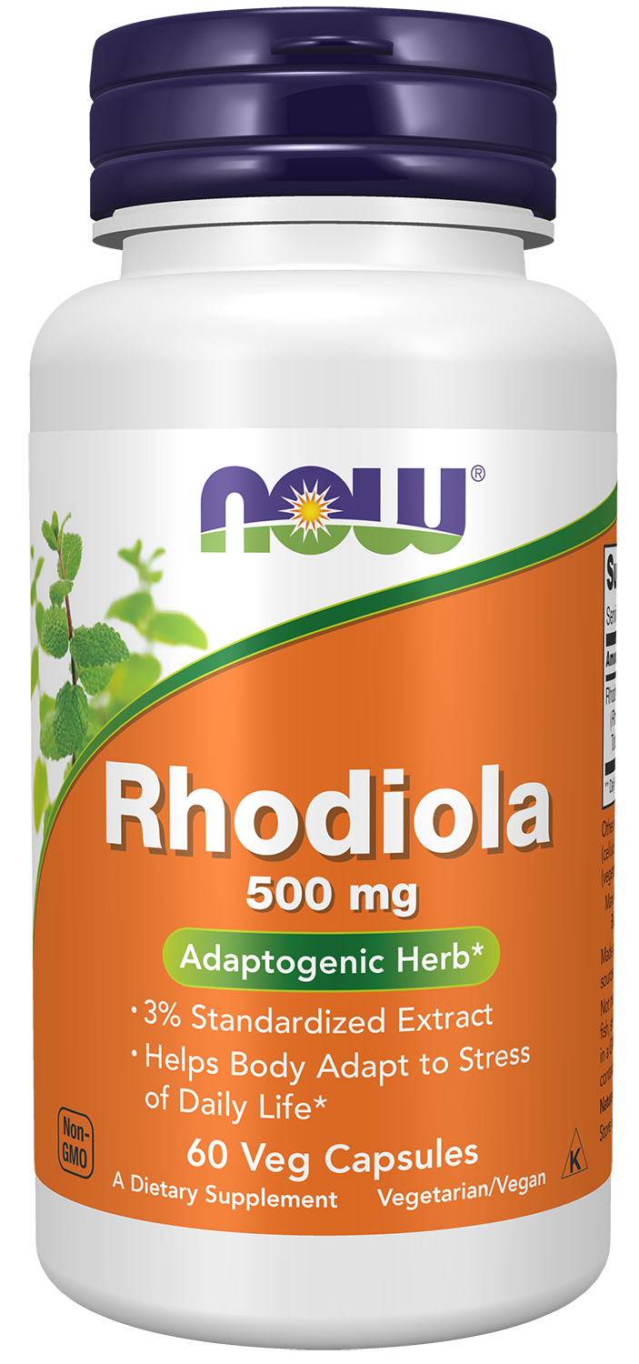Rhodiola 500 mg - 60 Veg Capsules Bottle Front