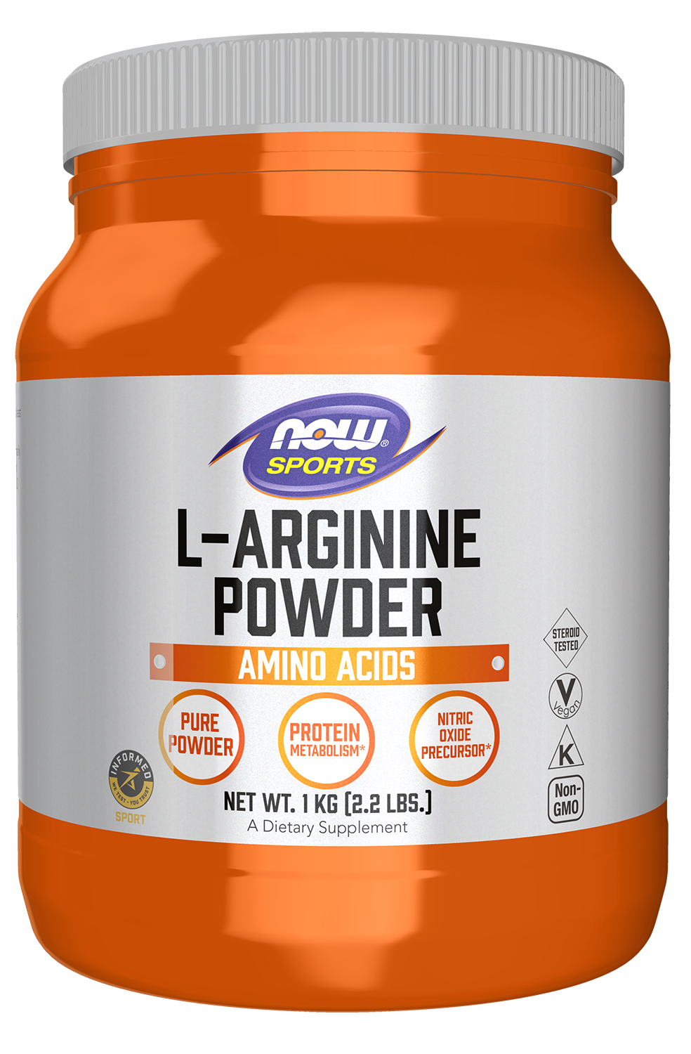L-Arginine Powder - 2.2 lbs. Bottle Front