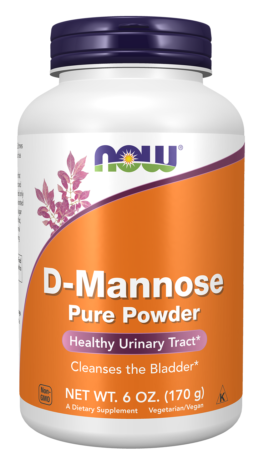D-Mannose, Organic & Pure - 6 oz. Powder Bottle Front