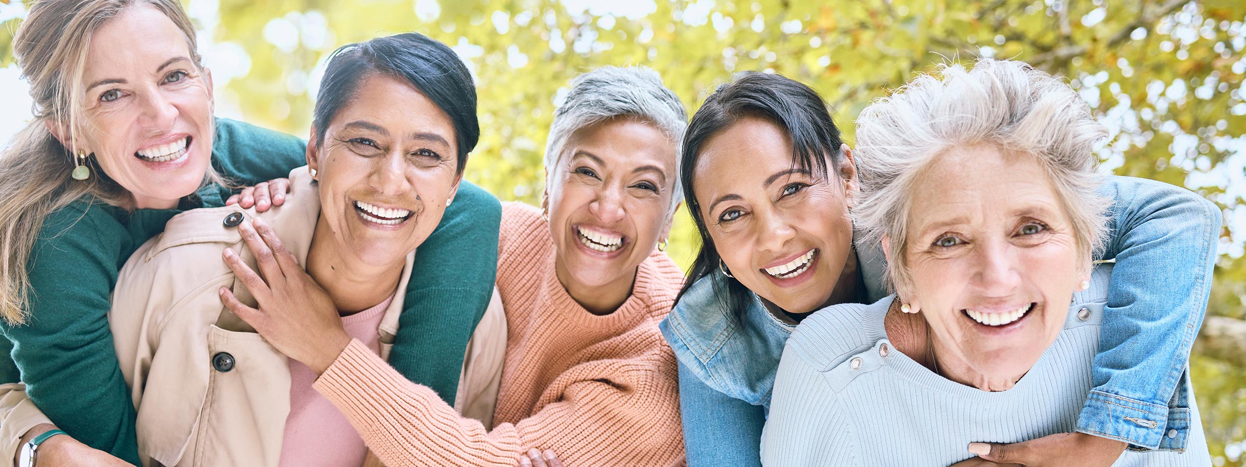 diverse group of women around the age of 50