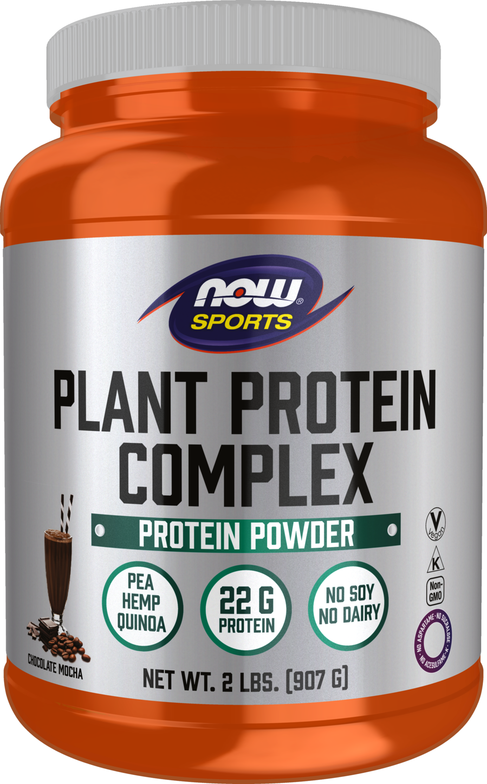 Plant Protein Complex, Chocolate Mocha Powder - 2 lbs. Bottle Front