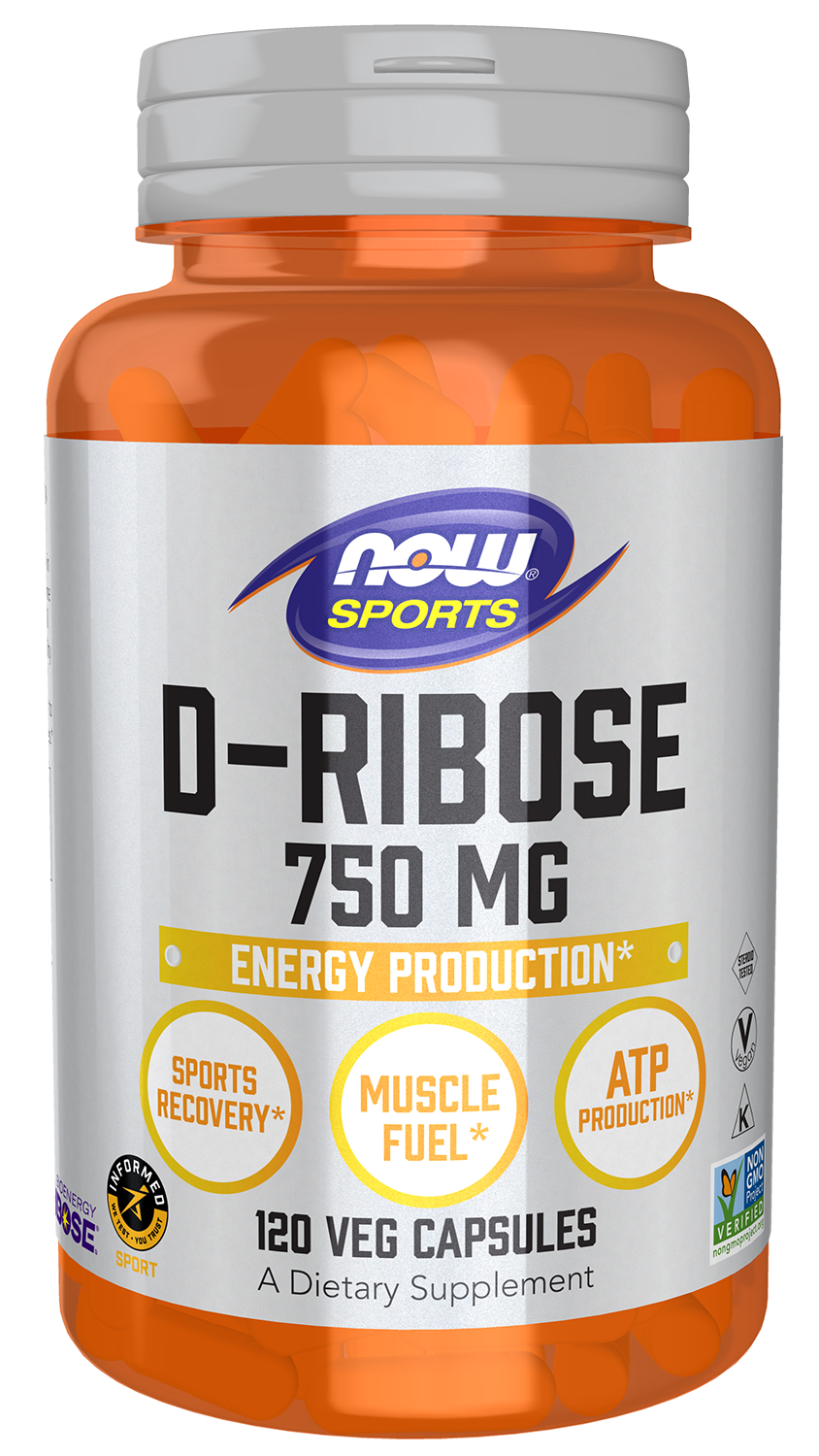 D-Ribose 750 mg Veg Capsules