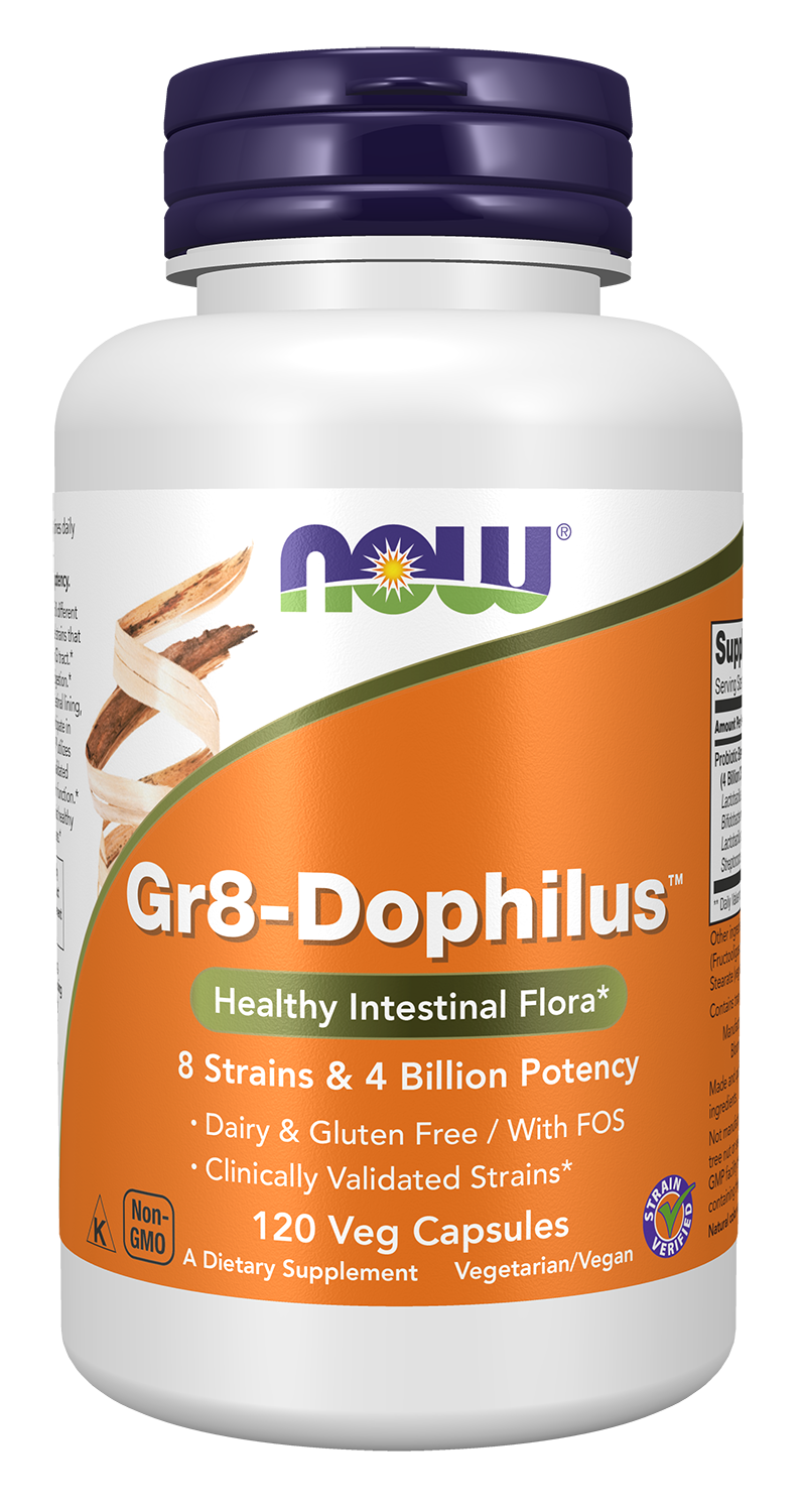 Gr8-Dophilus™ - 120 Veg Capsules Bottle