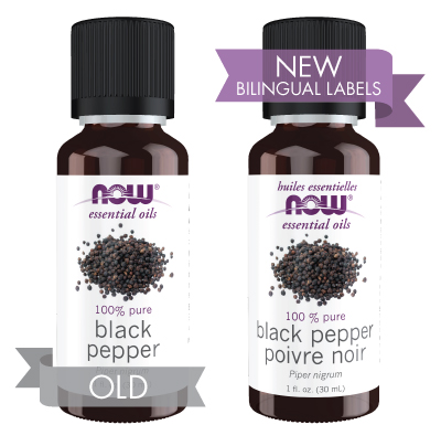 Black Pepper Oil Old New Label Image