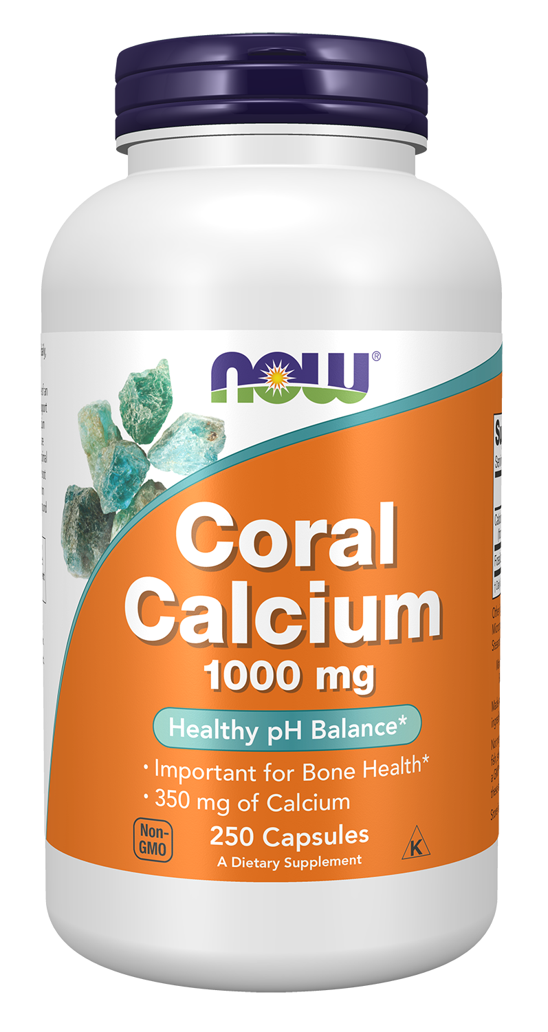 Coral Calcium 1000 mg - 250 Veg Capsules Bottle Front