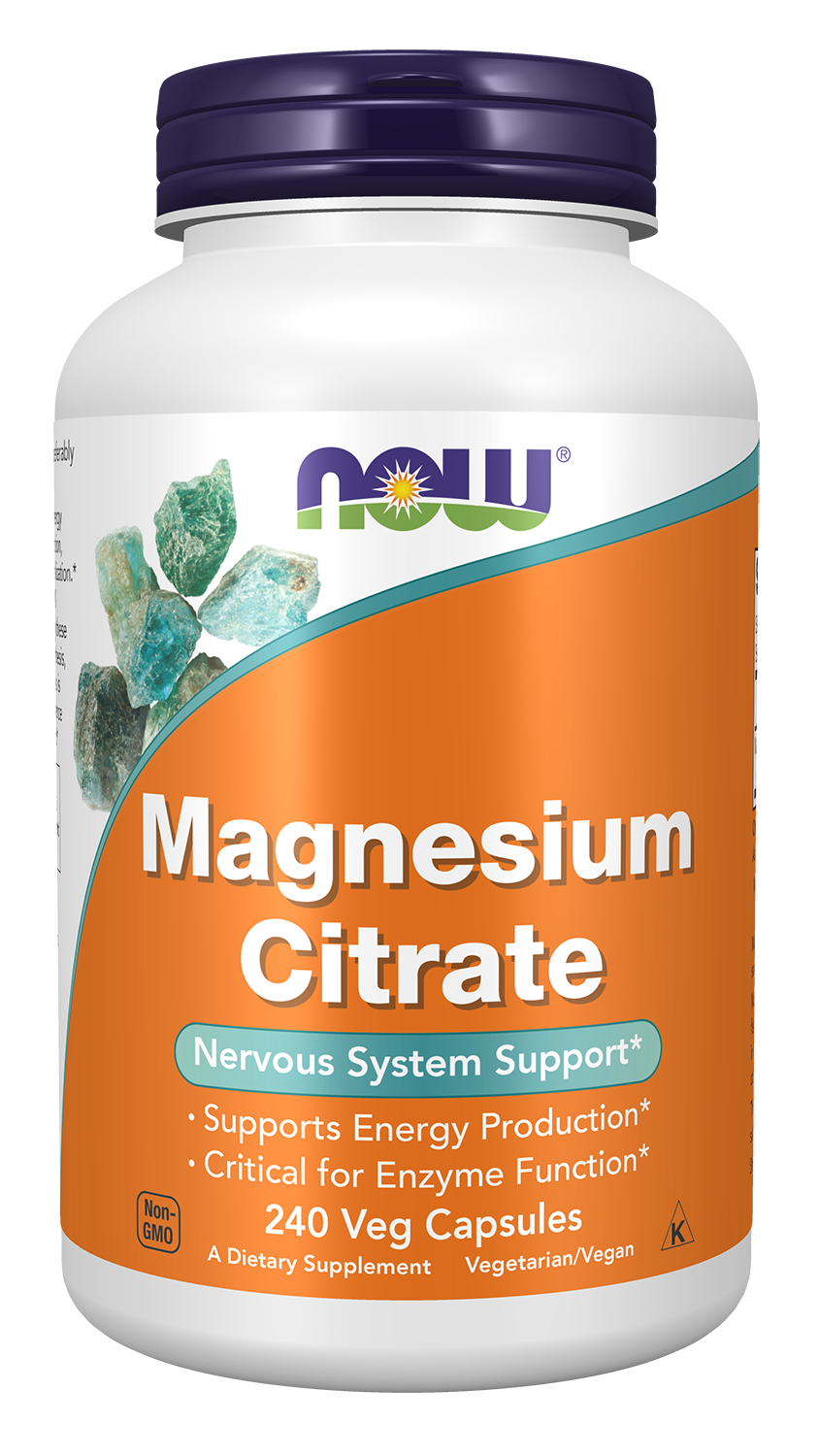 Magnesium Citrate - 240 Veg Capsules Bottle Front