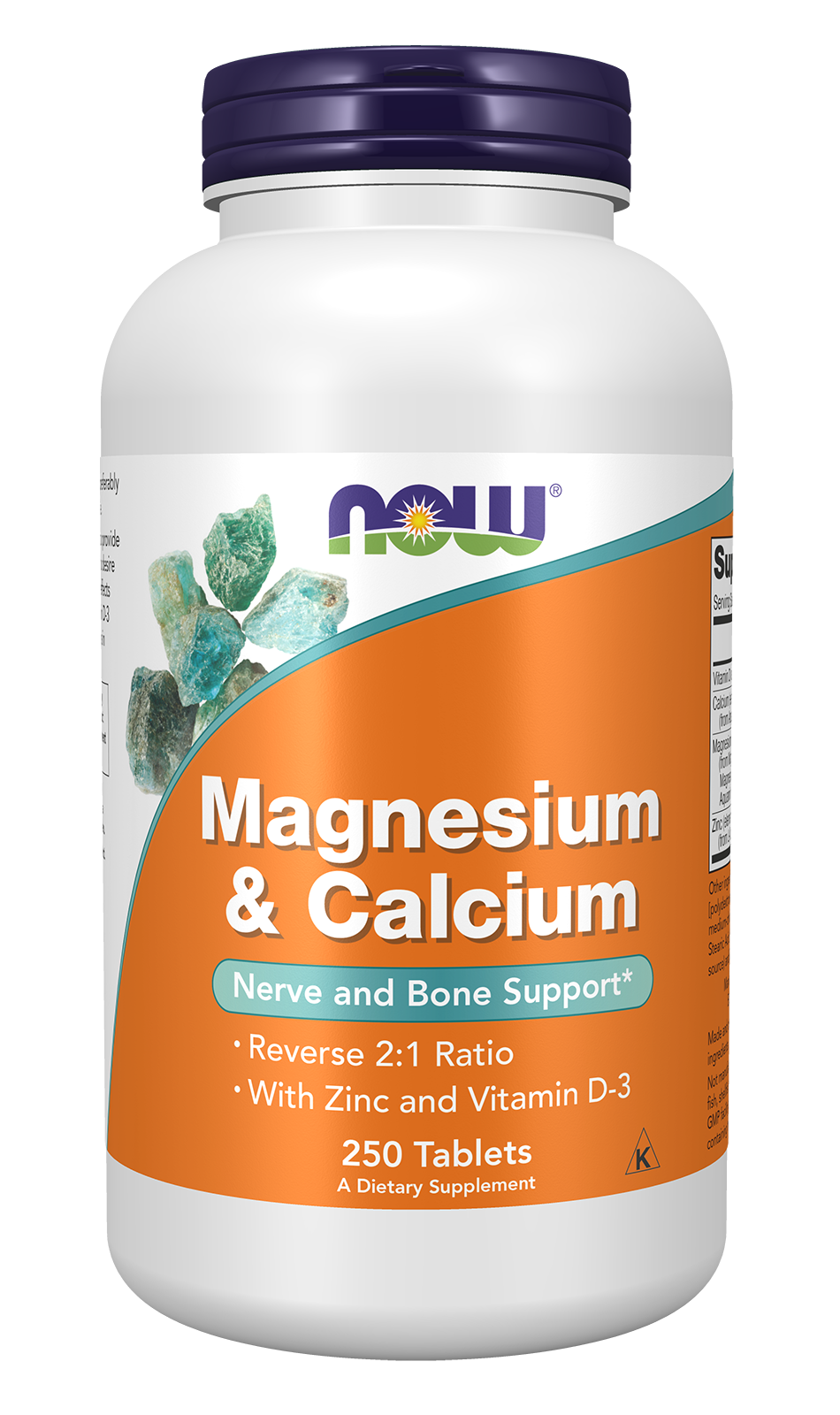 Magnesium & Calcium - 250 Tablets Bottle Front
