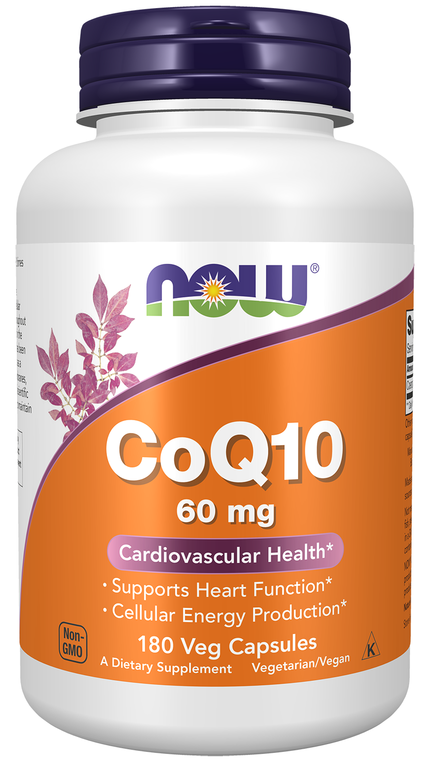 CoQ10 60 mg - 180 Veg Capsules Bottle Front
