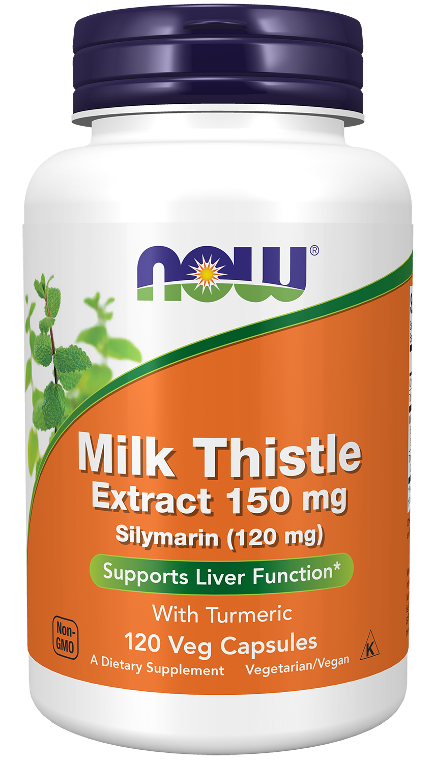 Silymarin Milk Thistle Extract 150 mg - 120 Veg Capsules Bottle Front