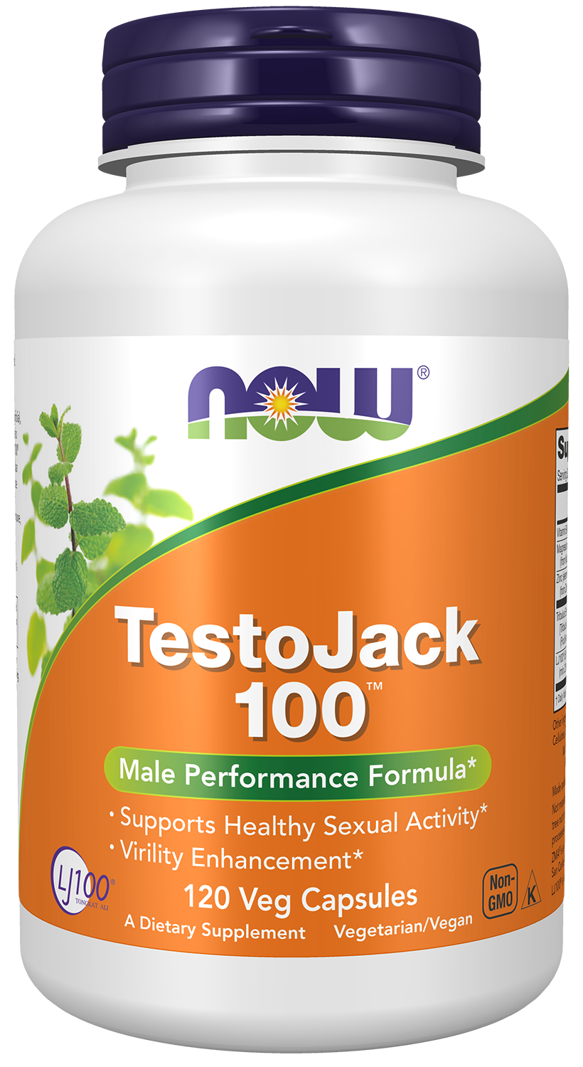 TestoJack 100™ - 120 Veg Capsules Bottle Front