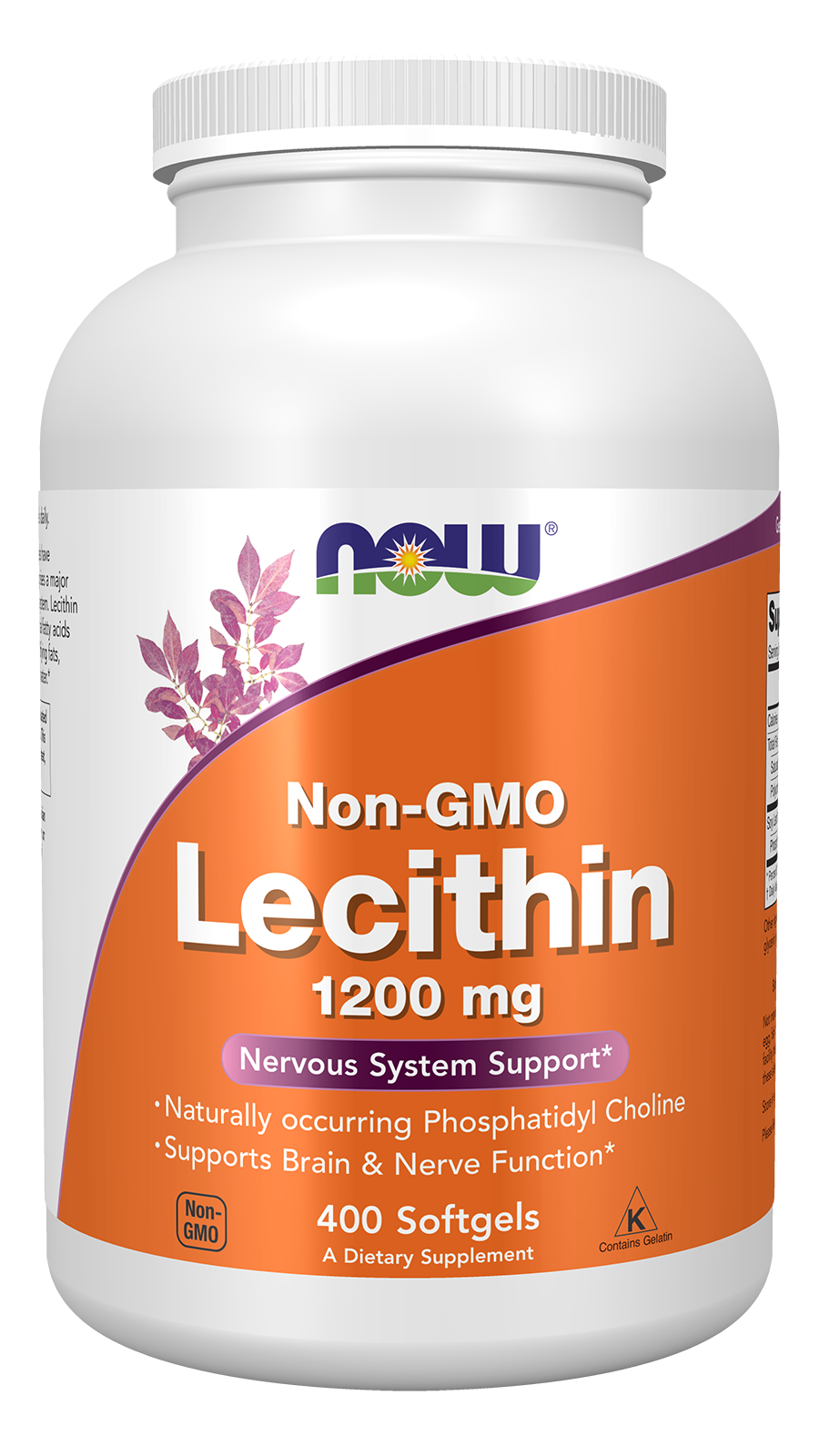 Lecithin 1200 mg - 400 Softgels Bottle Front