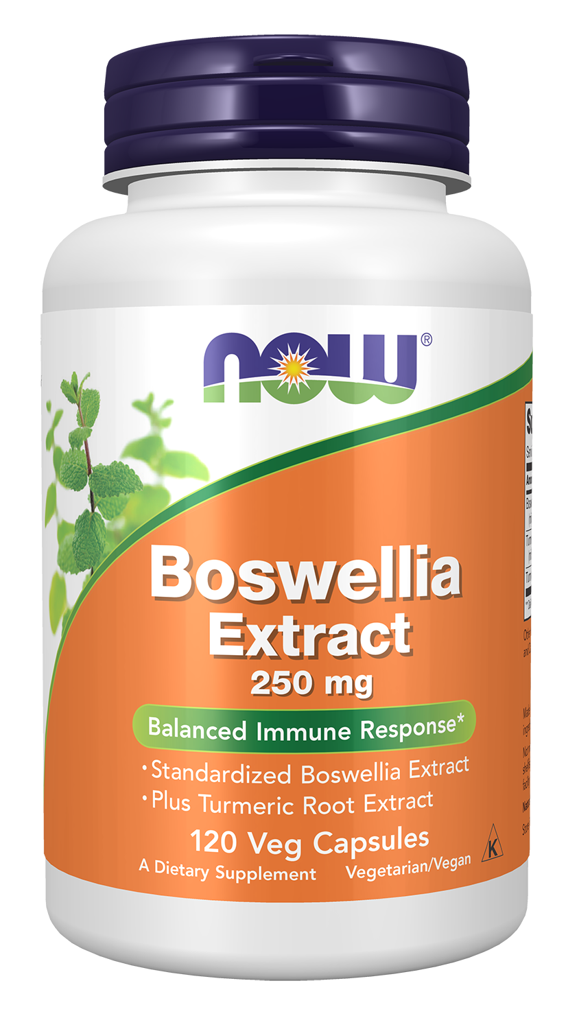 Boswellia Extract 250 mg - 120 Veg Capsules Bottle Front