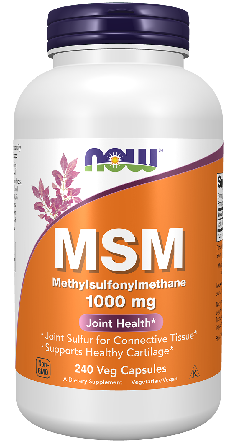 MSM 1000 mg - 240 Veg Capsules Bottle Front