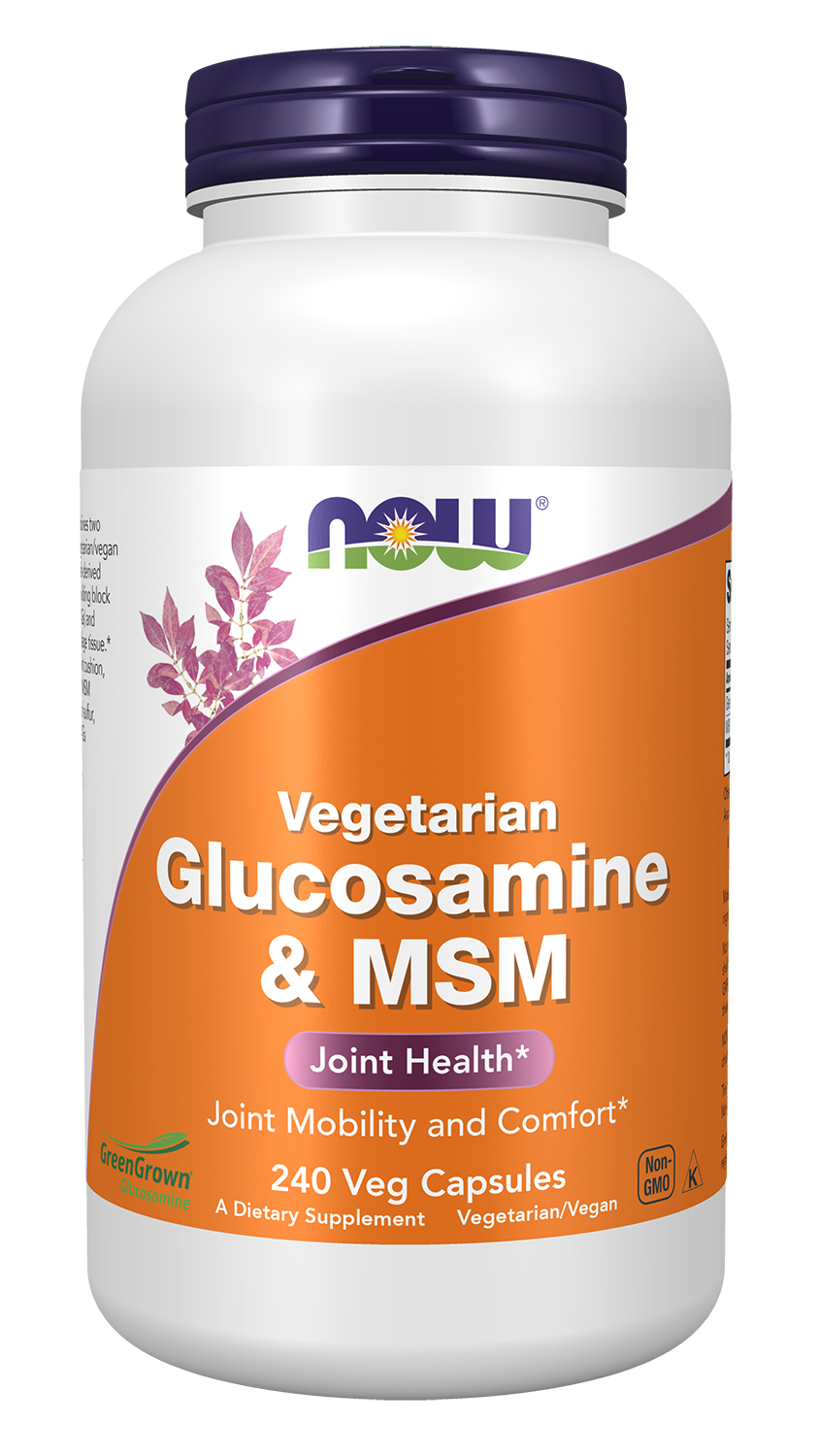 Glucosamine & MSM (Vegetarian) - 240 Veg Capsules Bottle