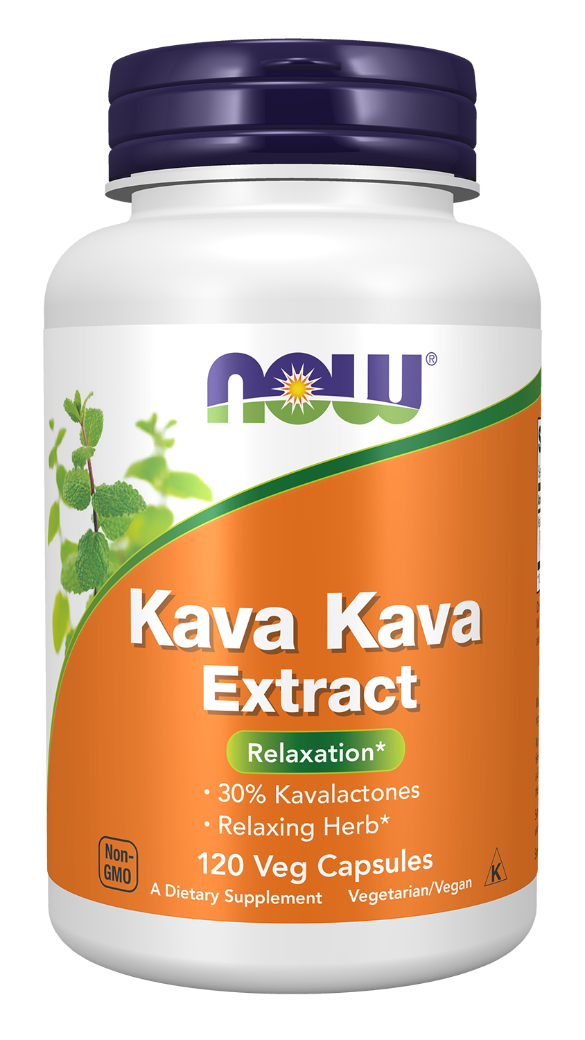 Kava Kava Extract 250 mg - 120 Veg Capsules Bottle front