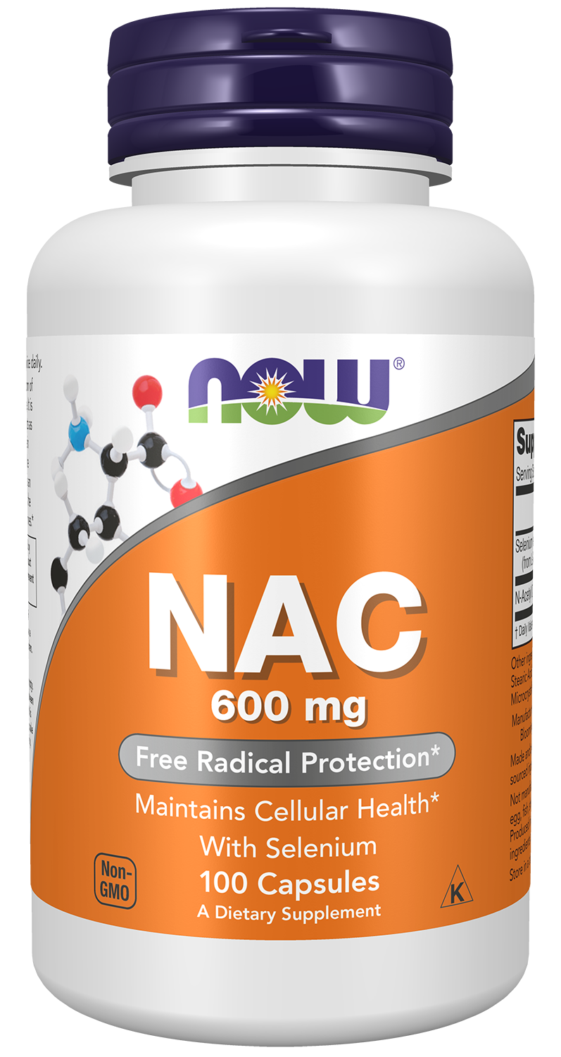 NAC 600 mg - 100 Veg Capsules Bottle Front