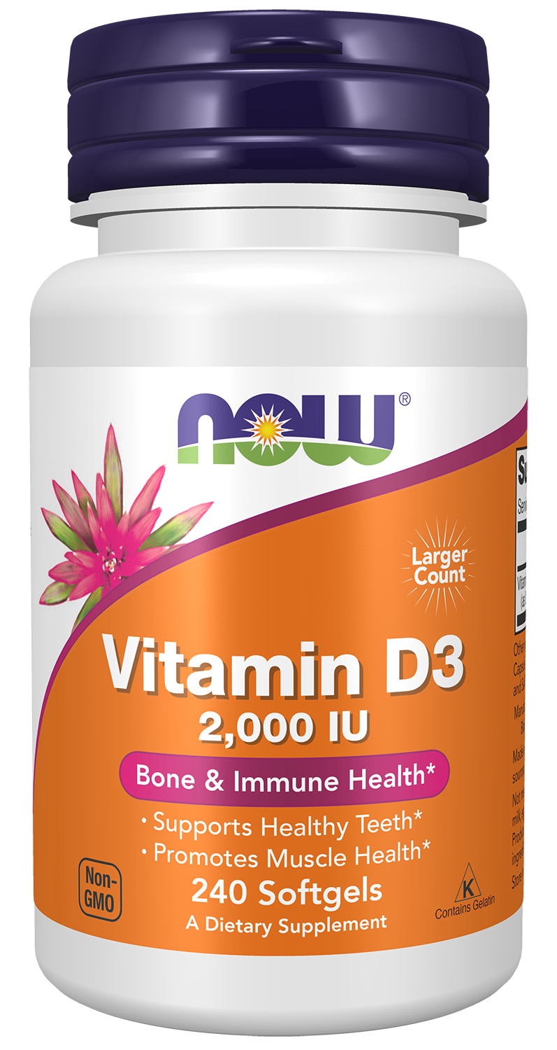 Vitamin D-3 2000 IU - 240 Softgels Bottle Front