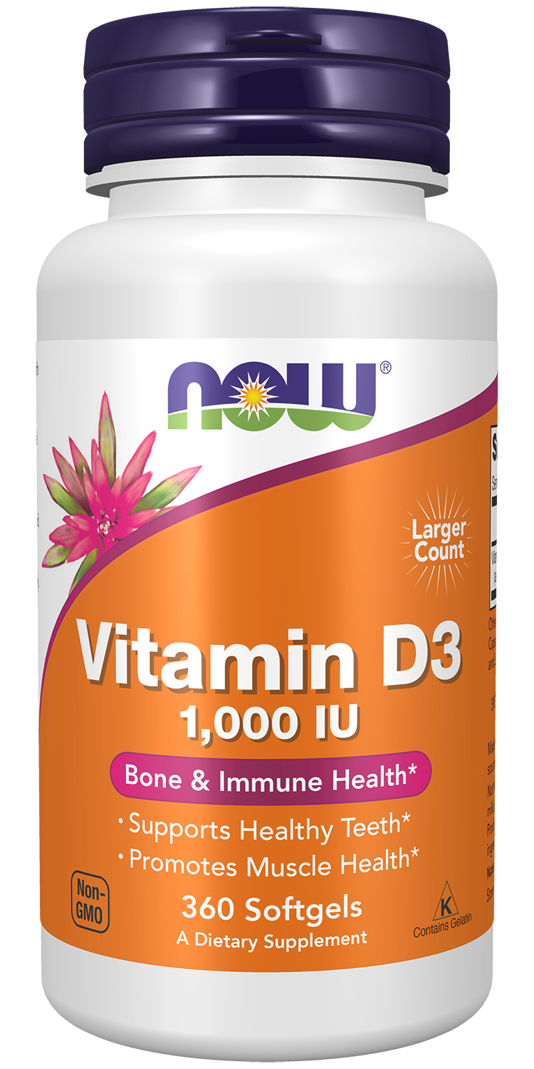 Vitamin D-3 1000 IU - 360 Softgels Bottle