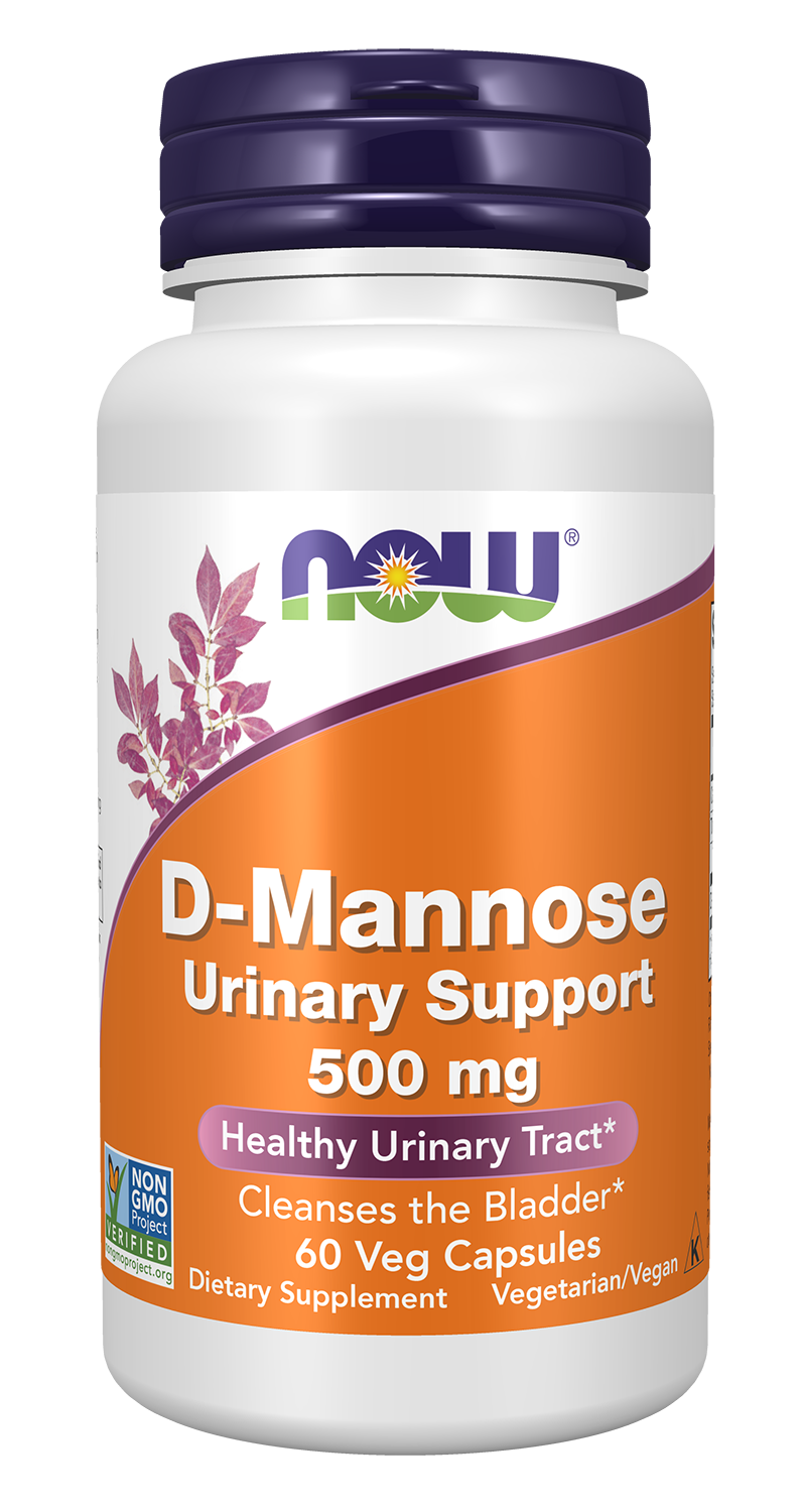 D-Mannose 500 mg 60 Veg Capsules Bottle Front