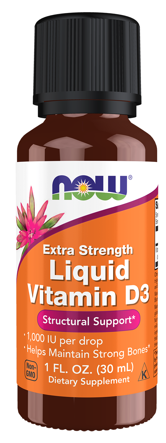 Vitamin D-3 Liquid, Extra Strength - 1 fl. oz. Bottle Front