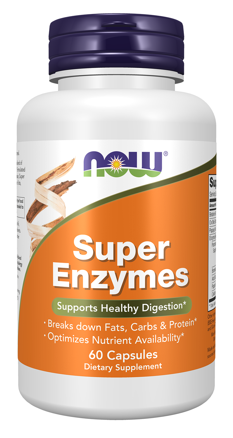 Super Enzymes - 60 Capsules Bottle Front