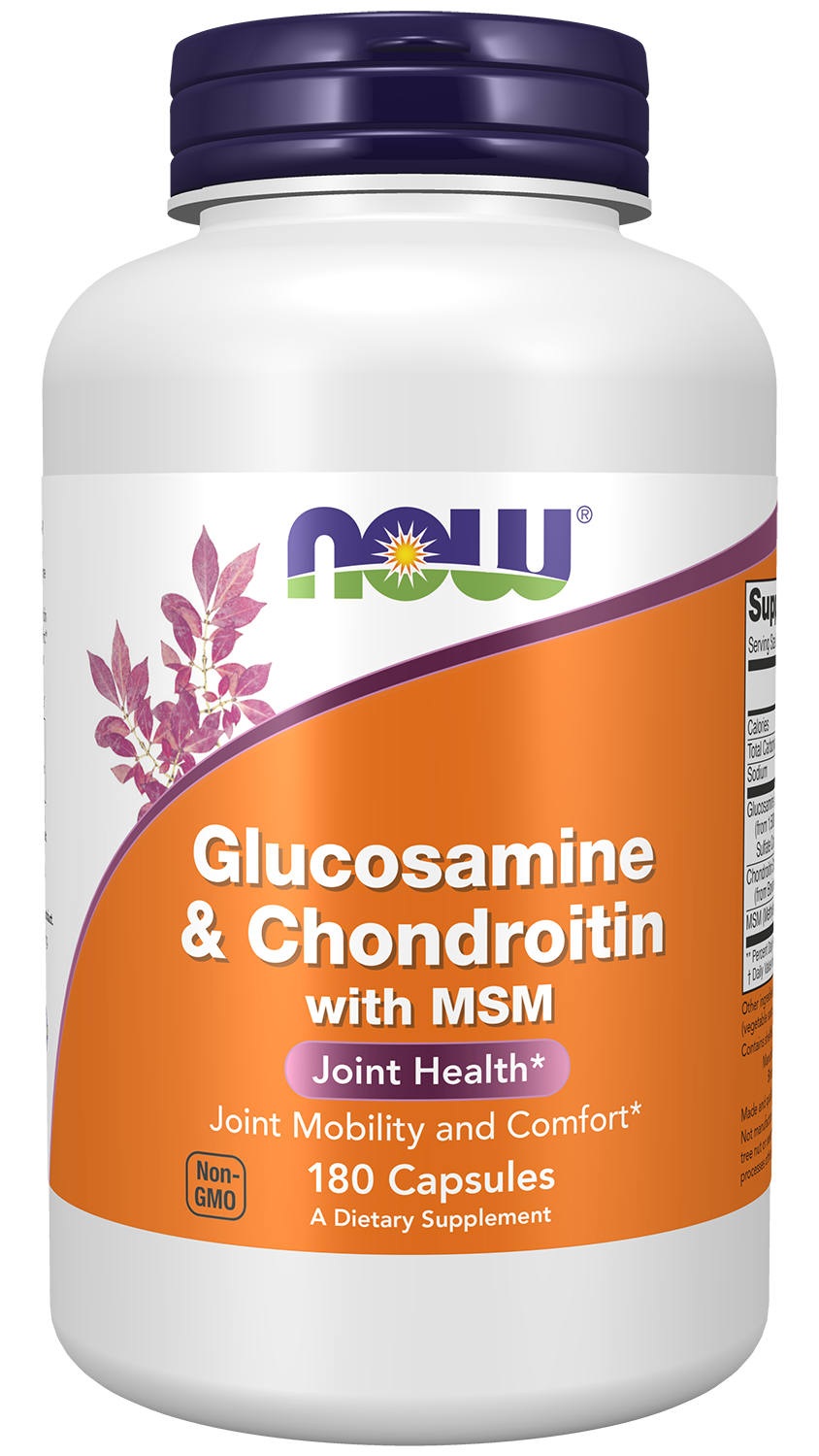 Glucosamine & Chondroitin with MSM - 180 Veg Capsules Bottle