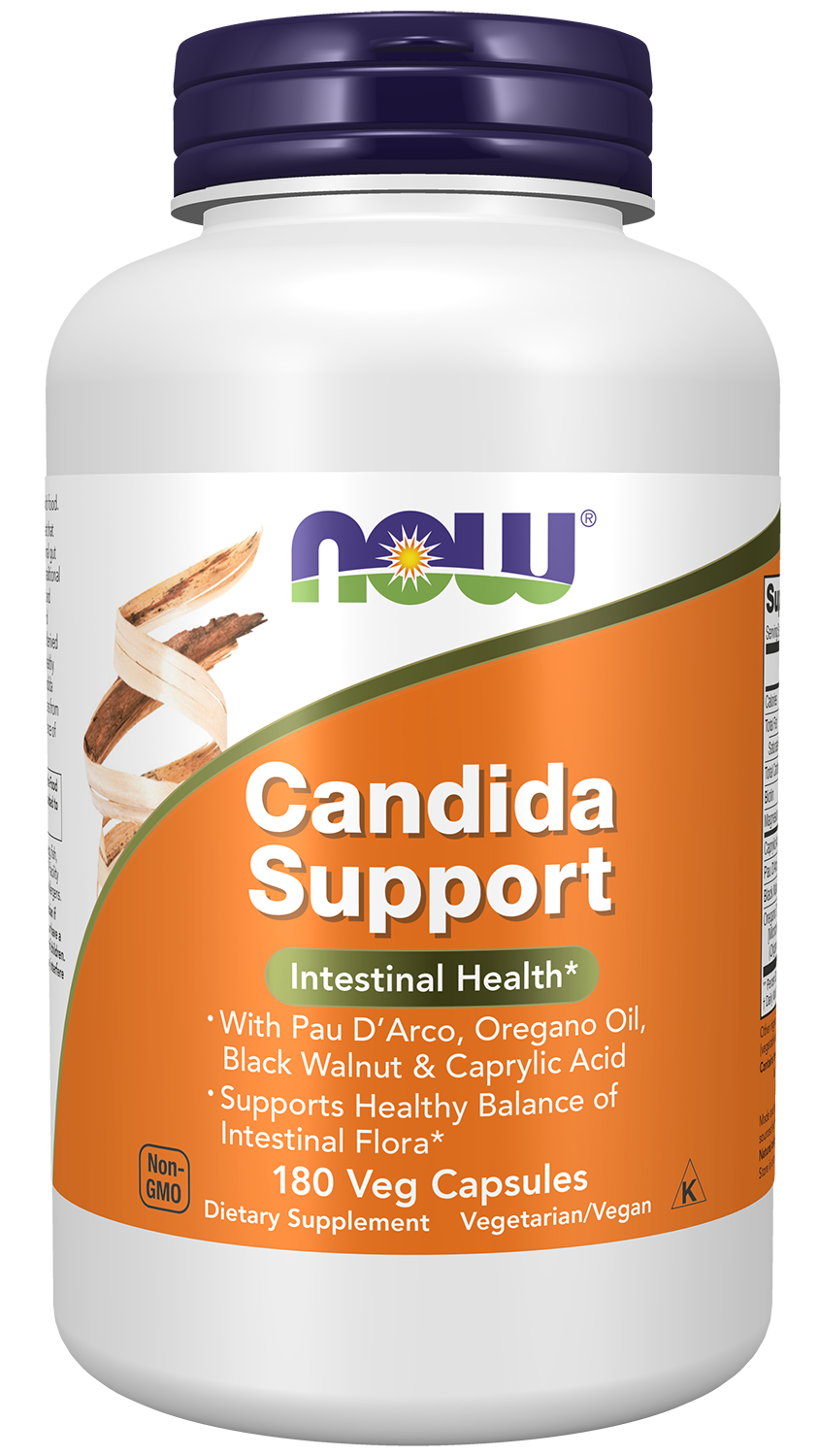 Candida Support - 180 Veg Capsules Bottle Front
