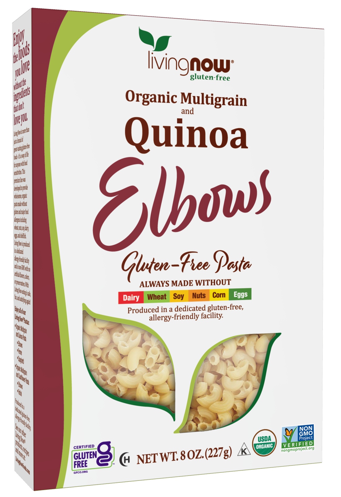 Quinoa Macaroni, Organic - 8 oz. Box Front