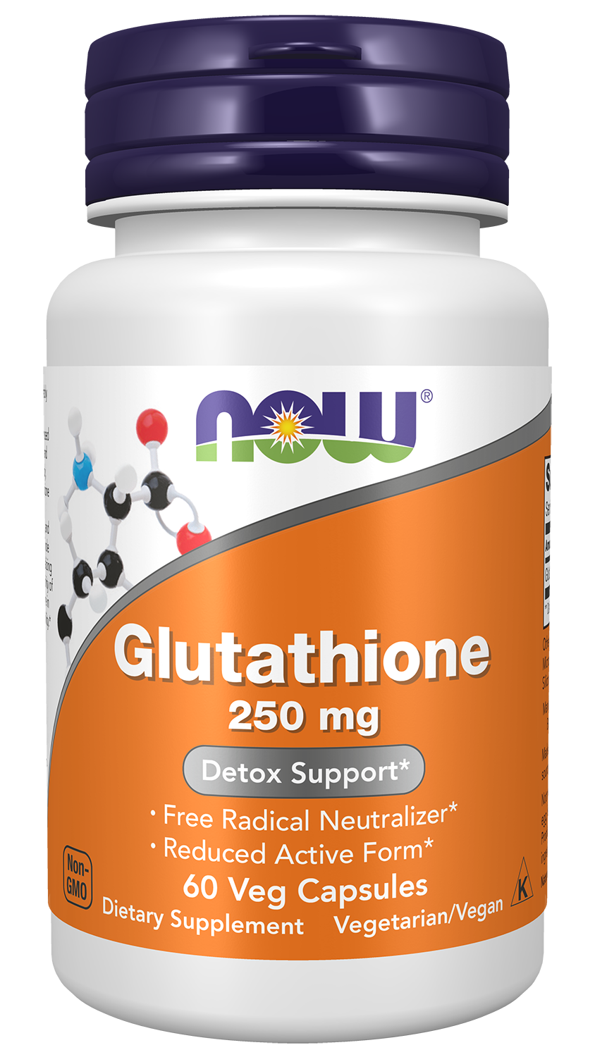 Glutathione 250 mg Veg Capsules Bottle Front