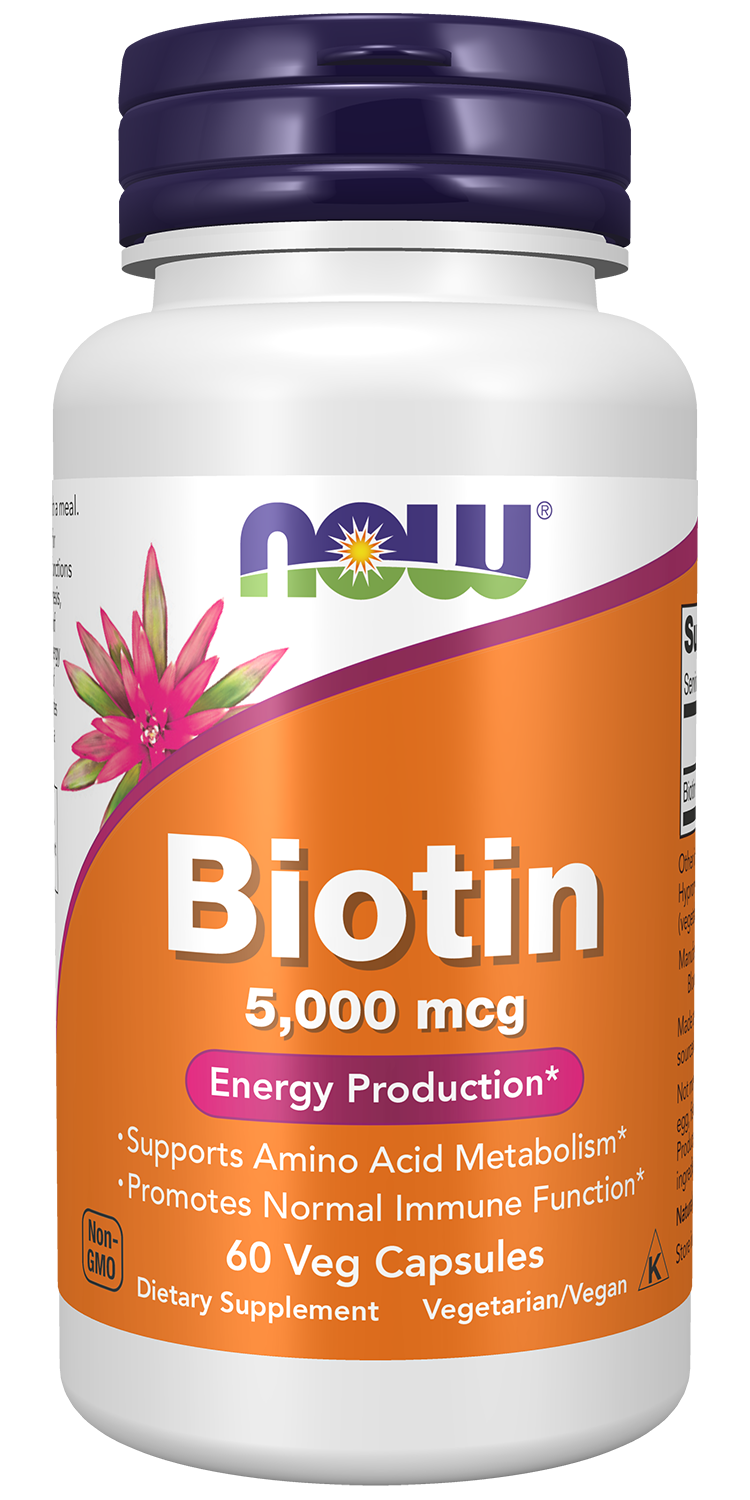 Biotin 5,000 mcg - 60 Veg Capsules bottle front