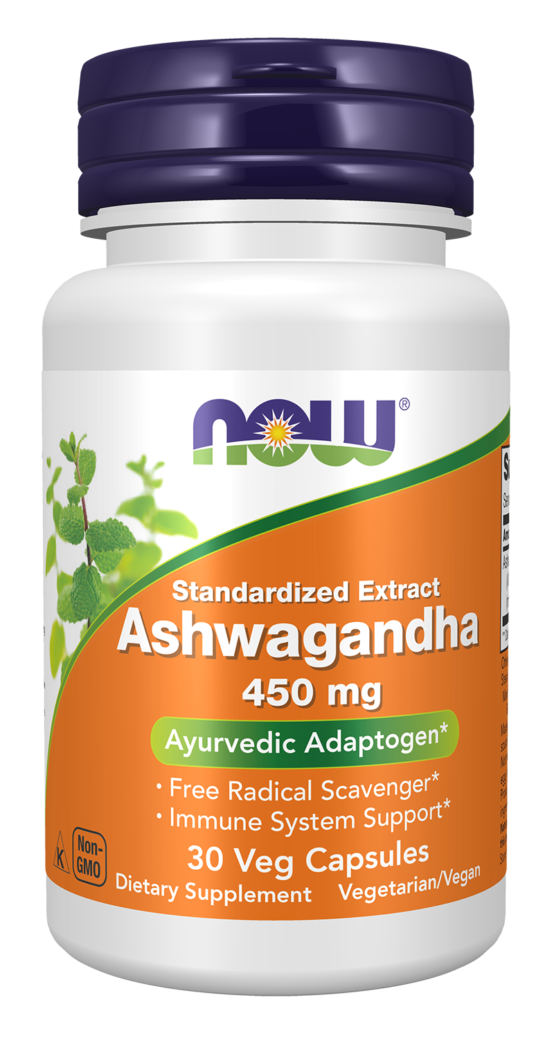 Ashwagandha 450 mg - 30 Veg Capsules Bottle Front