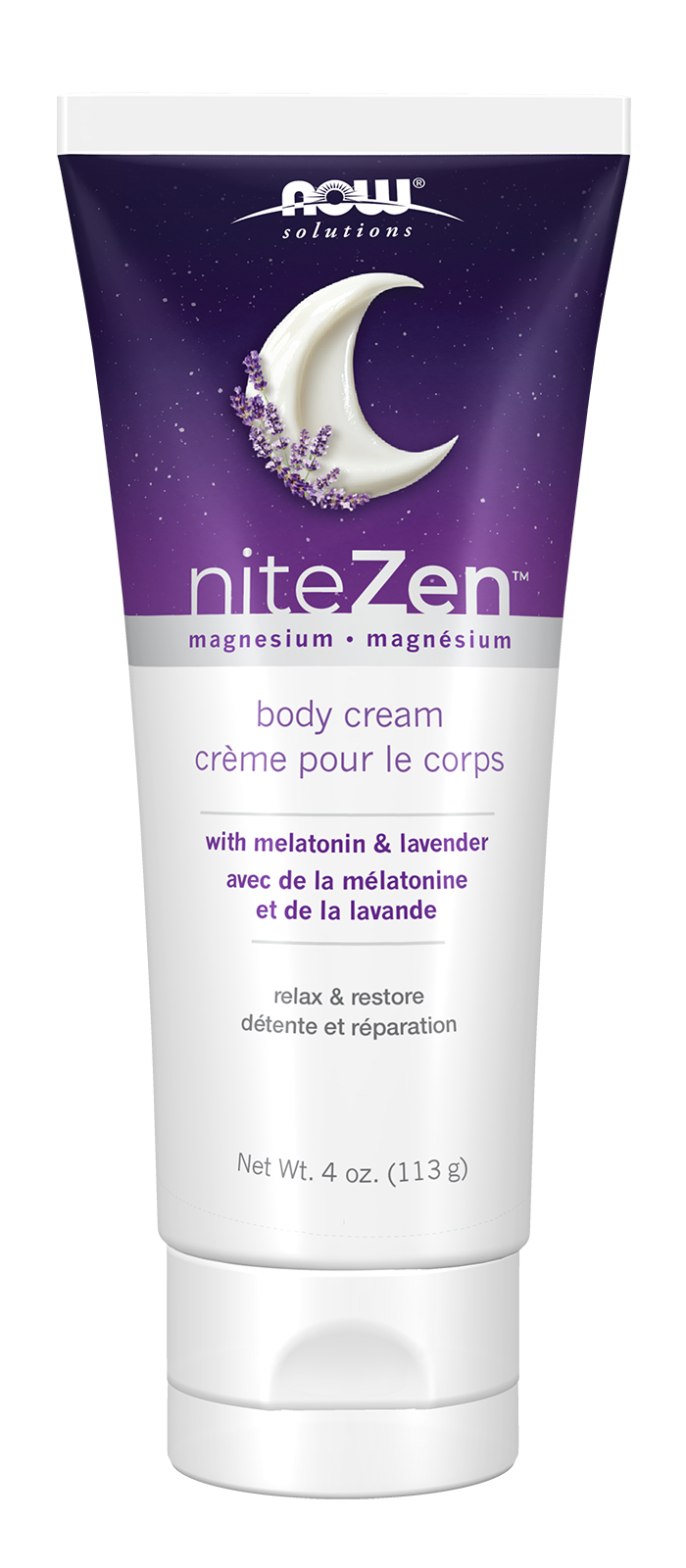 niteZen™ Magnesium Body Cream - 4 oz. Bottle Front
