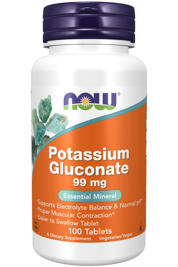 Potassium Gluconate 99 mg Tablets NOW Supplements