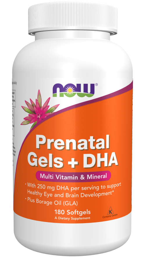Prenatal Gels + DHA - 180 Softgels Bottle